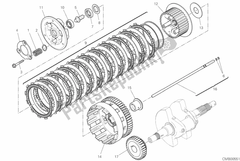 Alle onderdelen voor de Koppeling (fcc) van de Ducati Scrambler Icon Brasil 803 2020